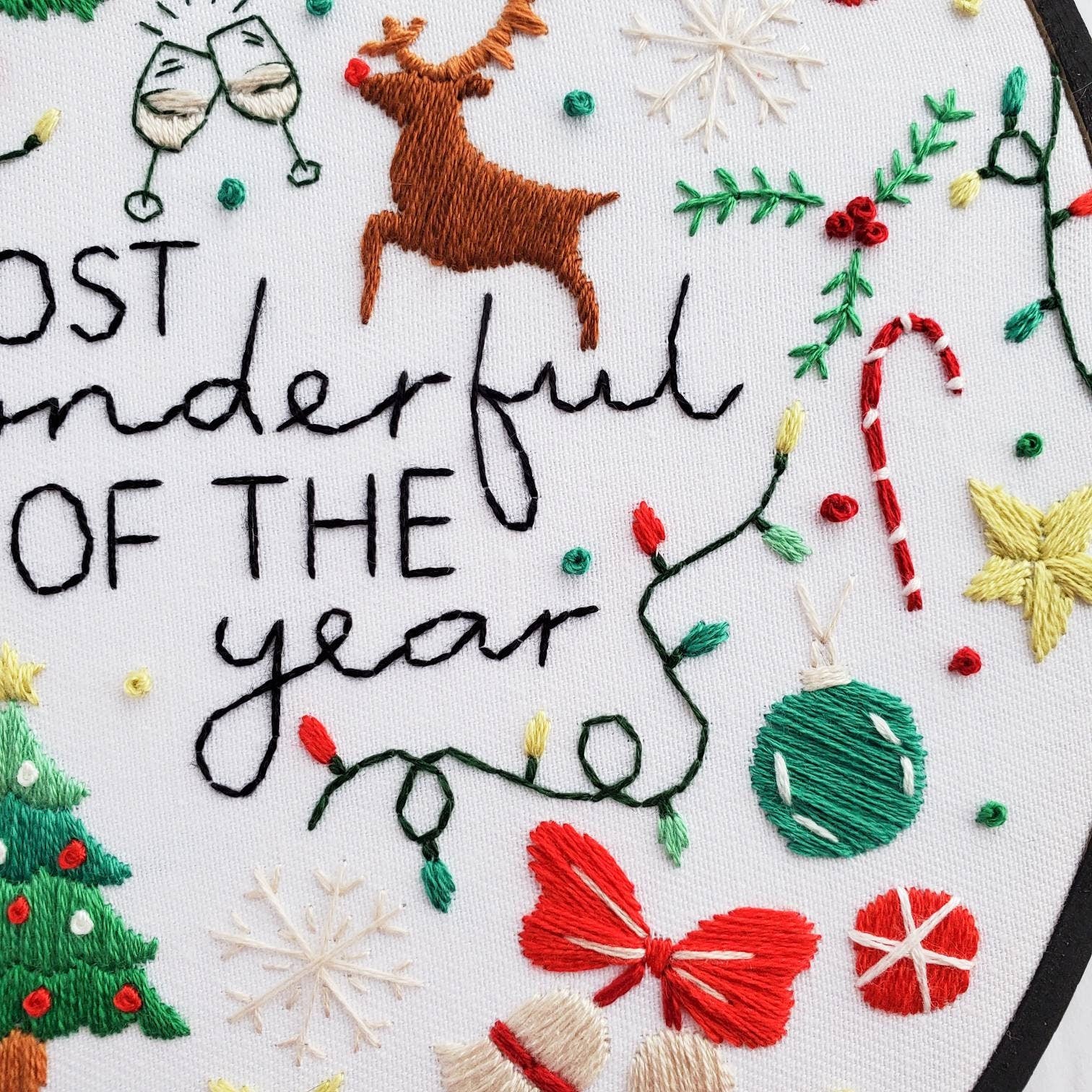It's The Most Wonderful Time Of The Year - Christmas Edition - PDF Digital Download Embroidery Pattern & Guide