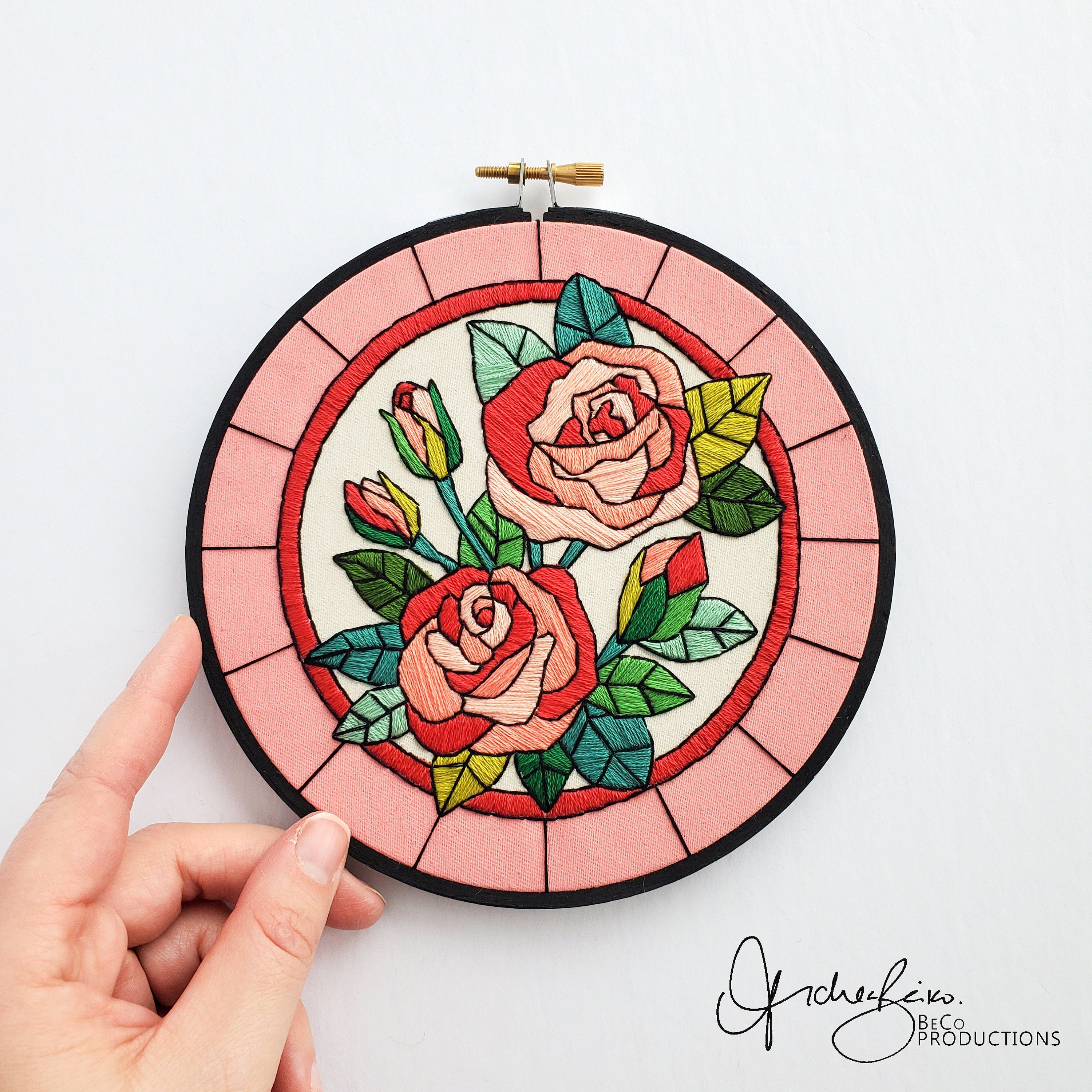 Stained Glass Embroidery Series BUNDLE - PDF Digital Download Embroidery Patterns