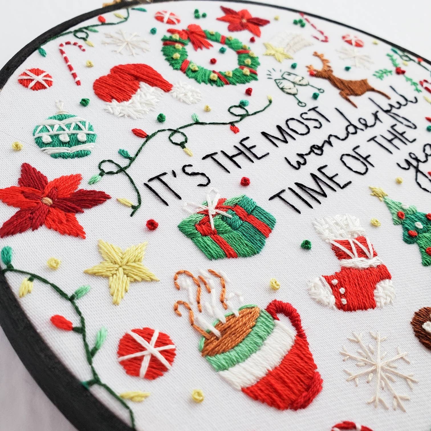 It's The Most Wonderful Time Of The Year - Christmas Edition - PDF Digital Download Embroidery Pattern & Guide
