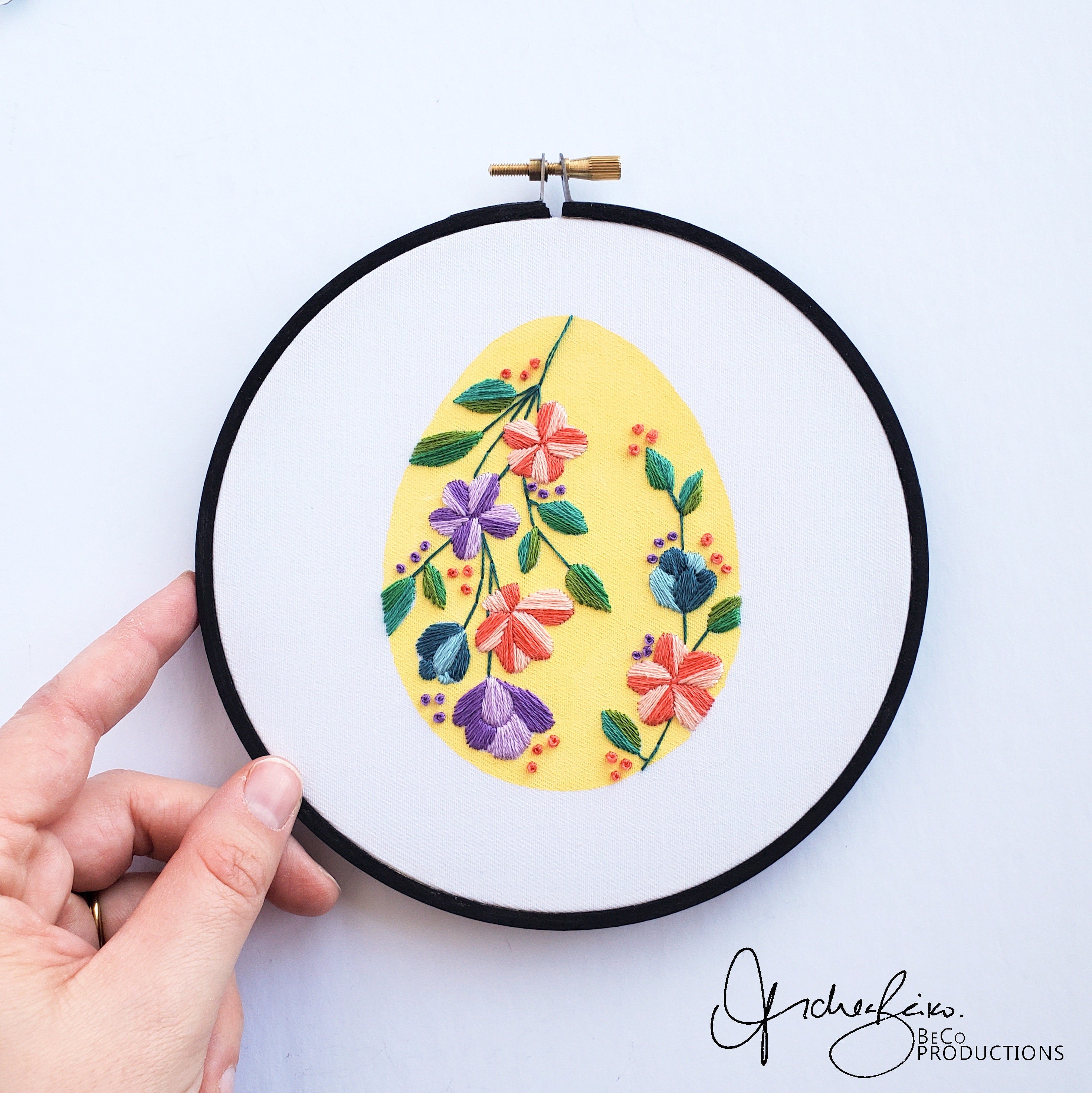 Floral Easter Egg BUNDLE - PDF Digital Download Embroidery Pattern & Guide