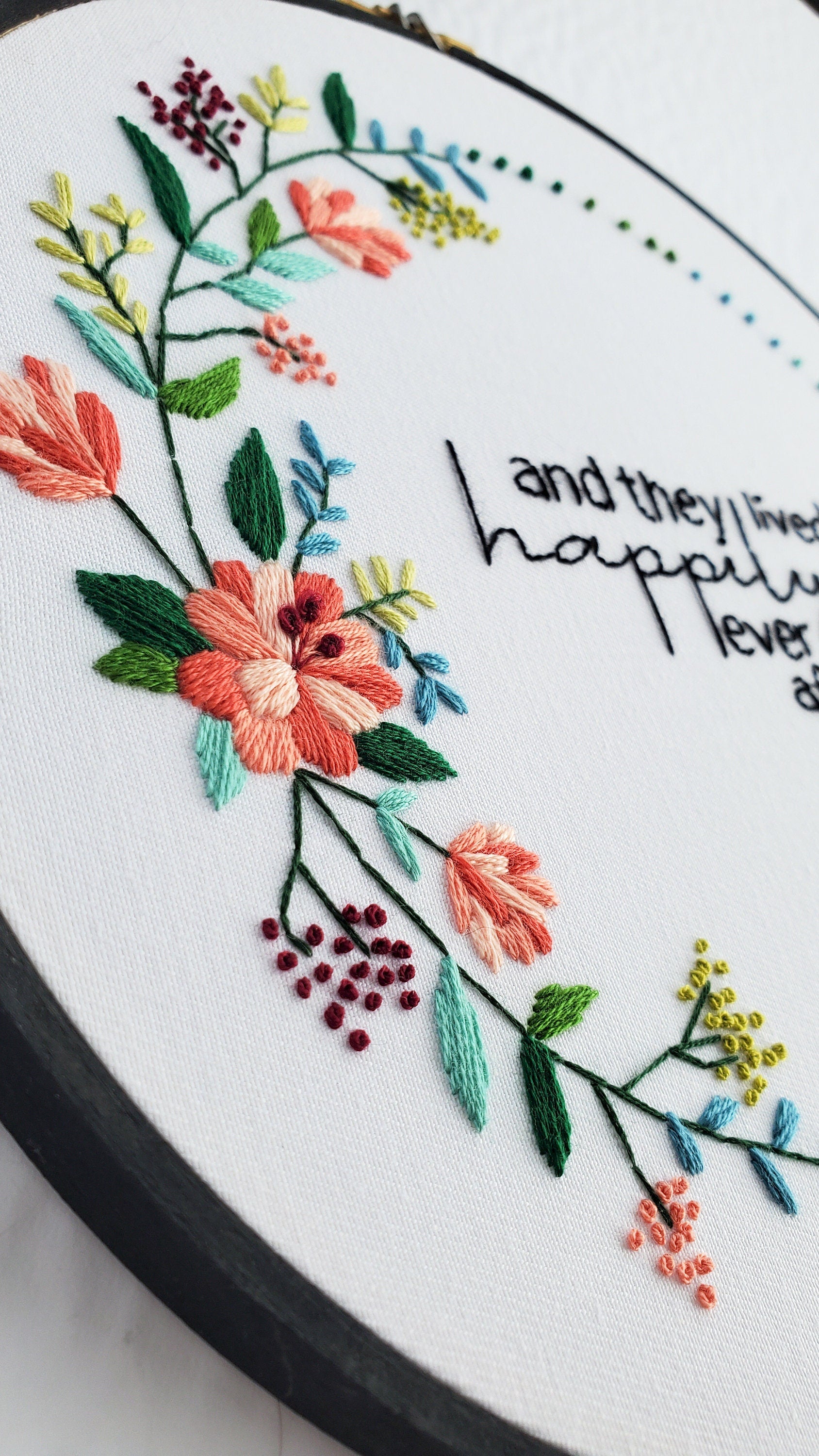 And They Lived Happily Ever After - PDF Digital Download Embroidery Pattern & Guide
