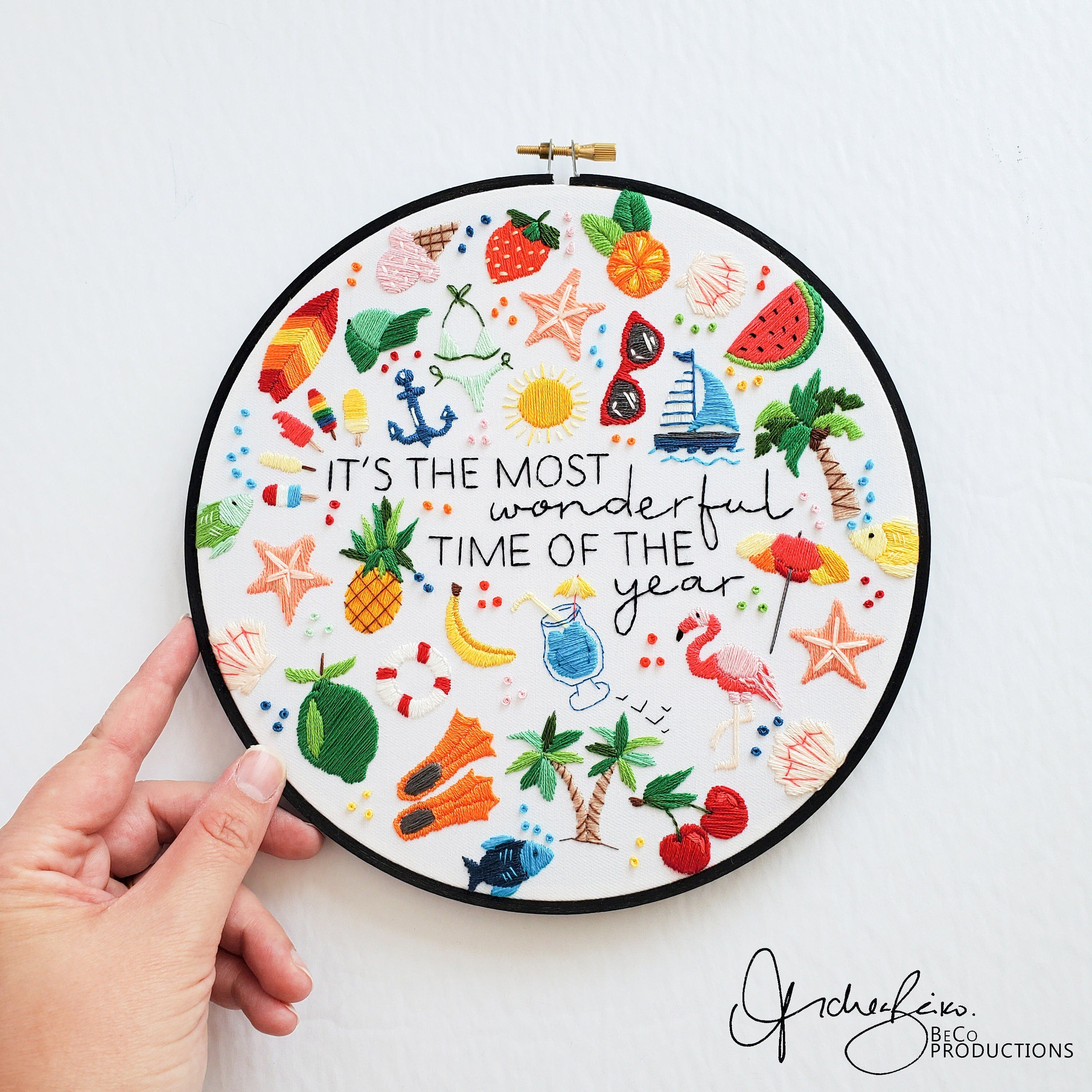 It's The Most Wonderful Time Of The Year - Summer Edition - PDF Digital Download Embroidery Pattern & Guide