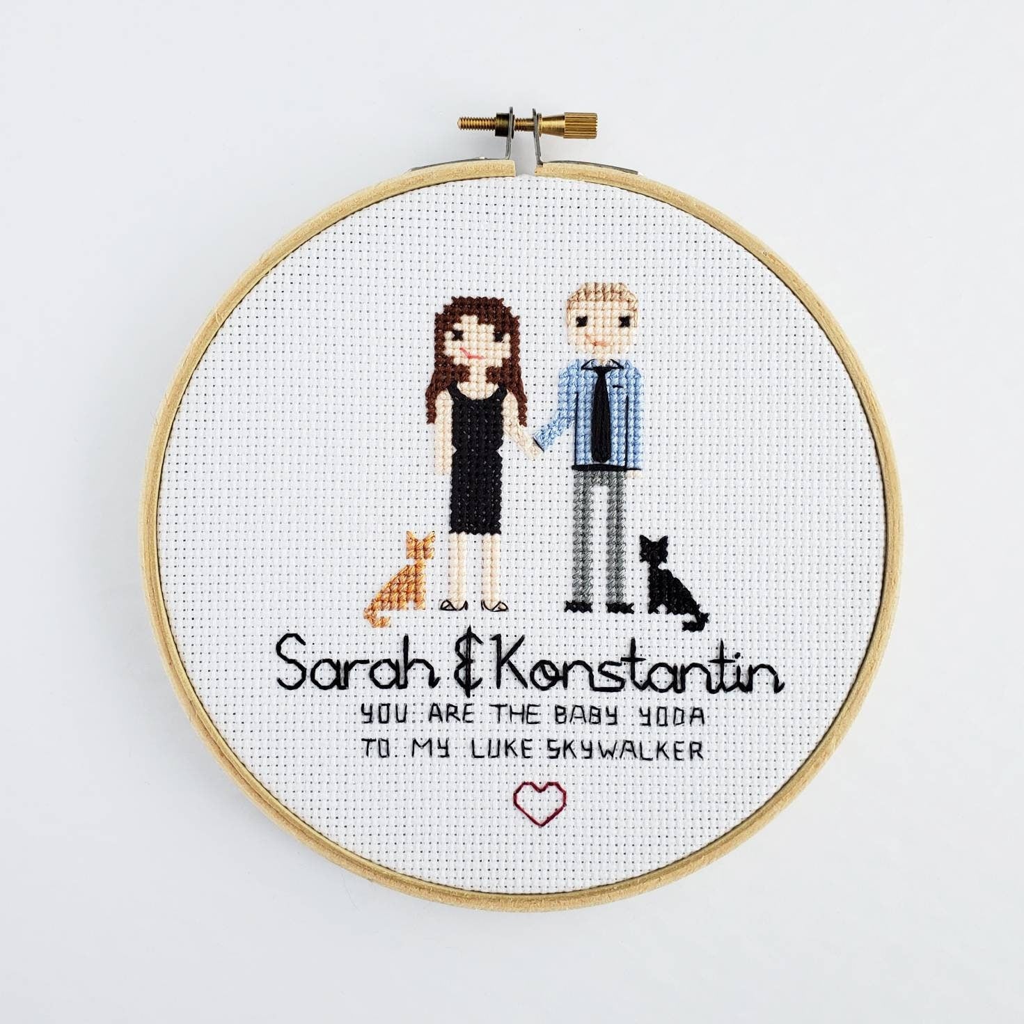 Custom Family Cross Stitch Portrait