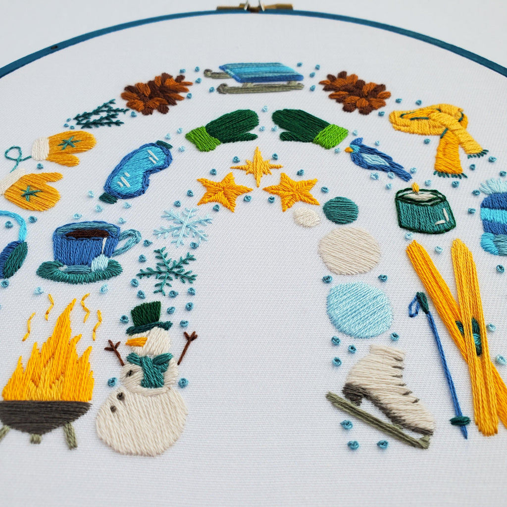 Winter Rainbow - PDF Digital Download Embroidery Pattern & Guide