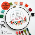 Anything You Can Do I Can Do Bleeding - PDF Digital Download Embroidery Pattern & Guide