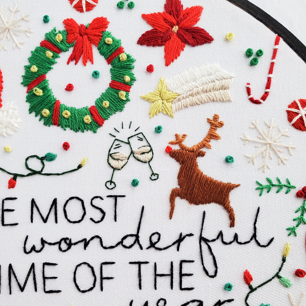 It's The Most Wonderful Time Of The Year BUNDLE - PDF Digital Download Embroidery Pattern & Guides