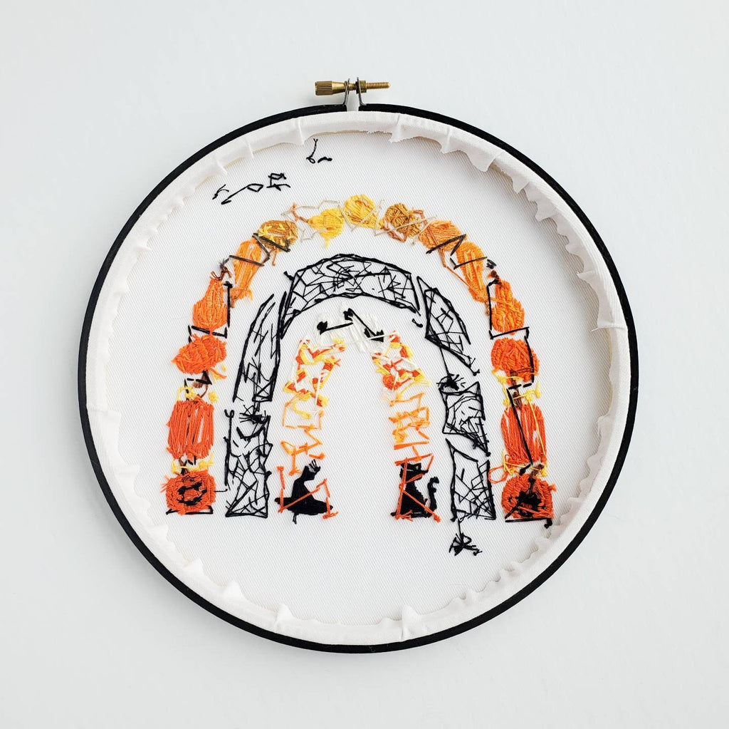 Halloween Rainbow - PDF Digital Download Embroidery Pattern & Guide