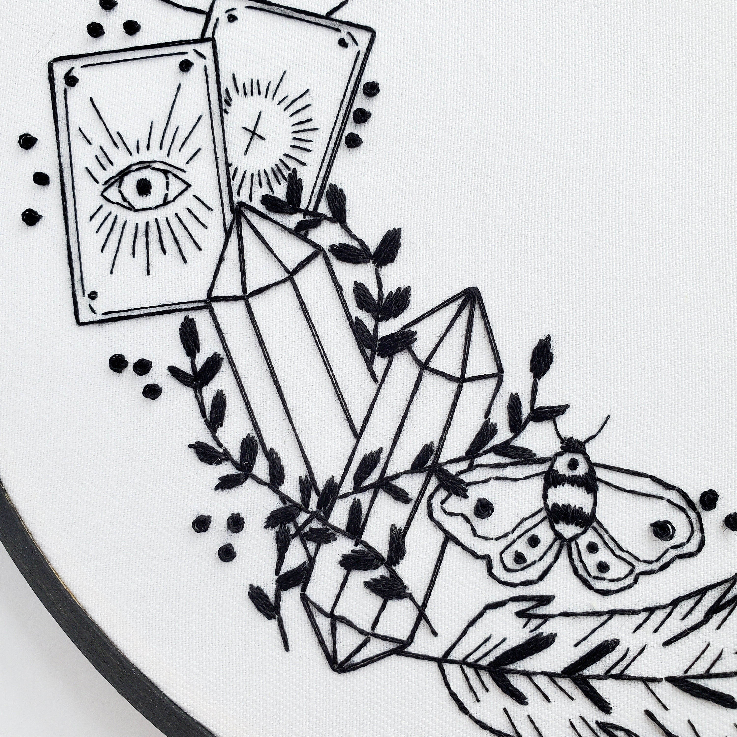 Witchy Mystical Spiritual Wreath - PDF Digital Download Embroidery Pattern & Guide