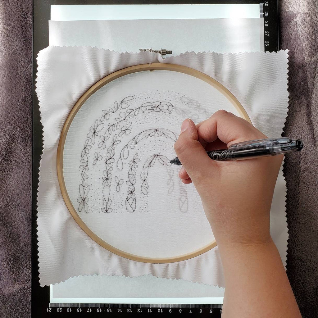 Large Floral Rainbow - PDF Digital Download Embroidery Pattern & Guide