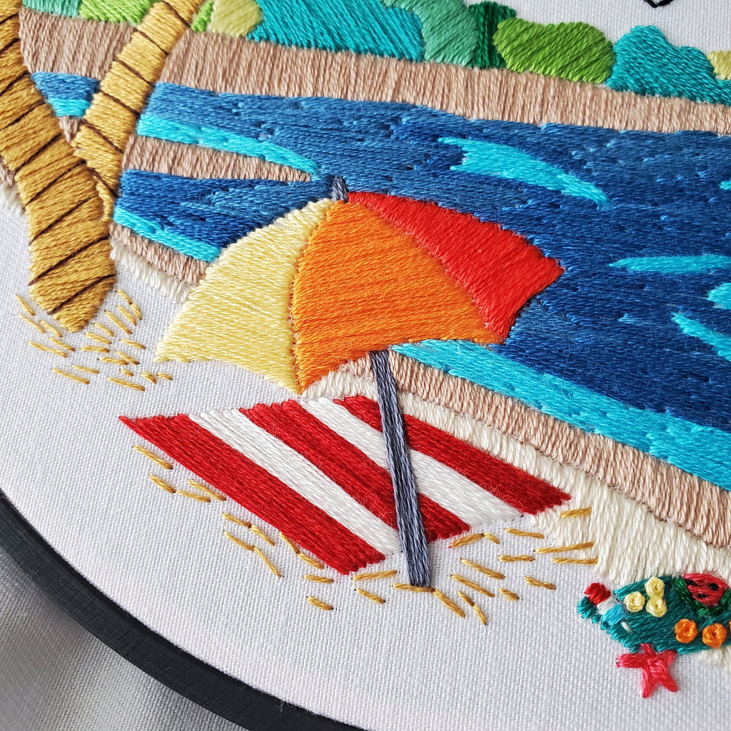 Beach Landscape No.02 - PDF Digital Download Embroidery Pattern & Guide