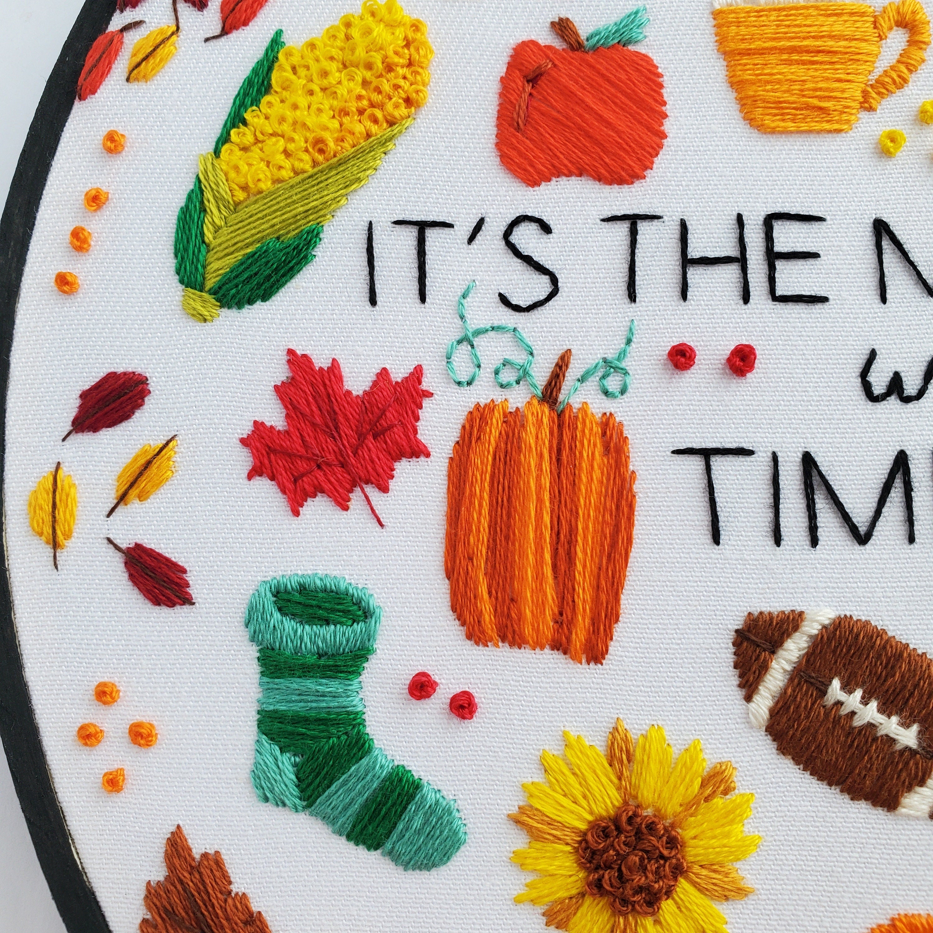 It's The Most Wonderful Time Of The Year - Autumn Edition - PDF Digital Download Embroidery Pattern & Guide