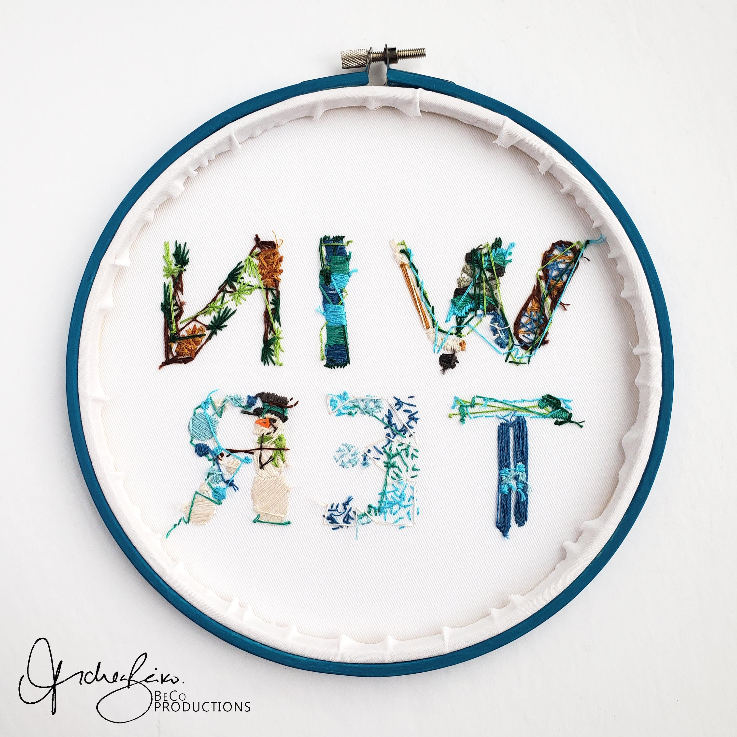 Winter Text - PDF Digital Download Embroidery Pattern & Guide