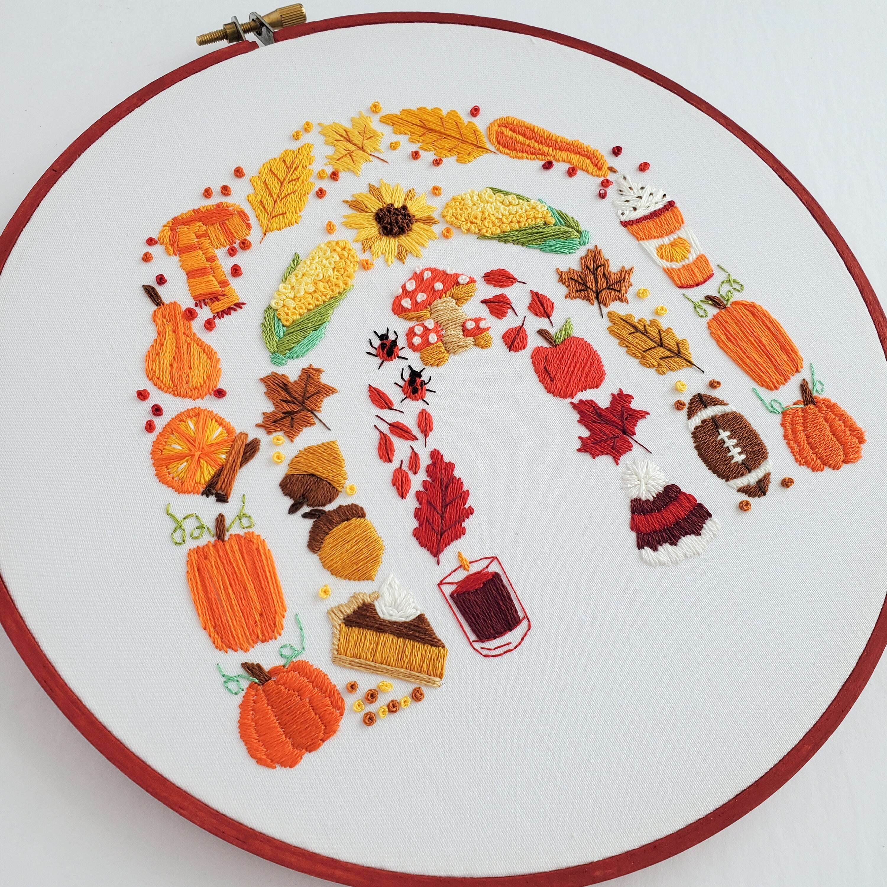 Autumn Rainbow - PDF Digital Download Embroidery Pattern & Guide