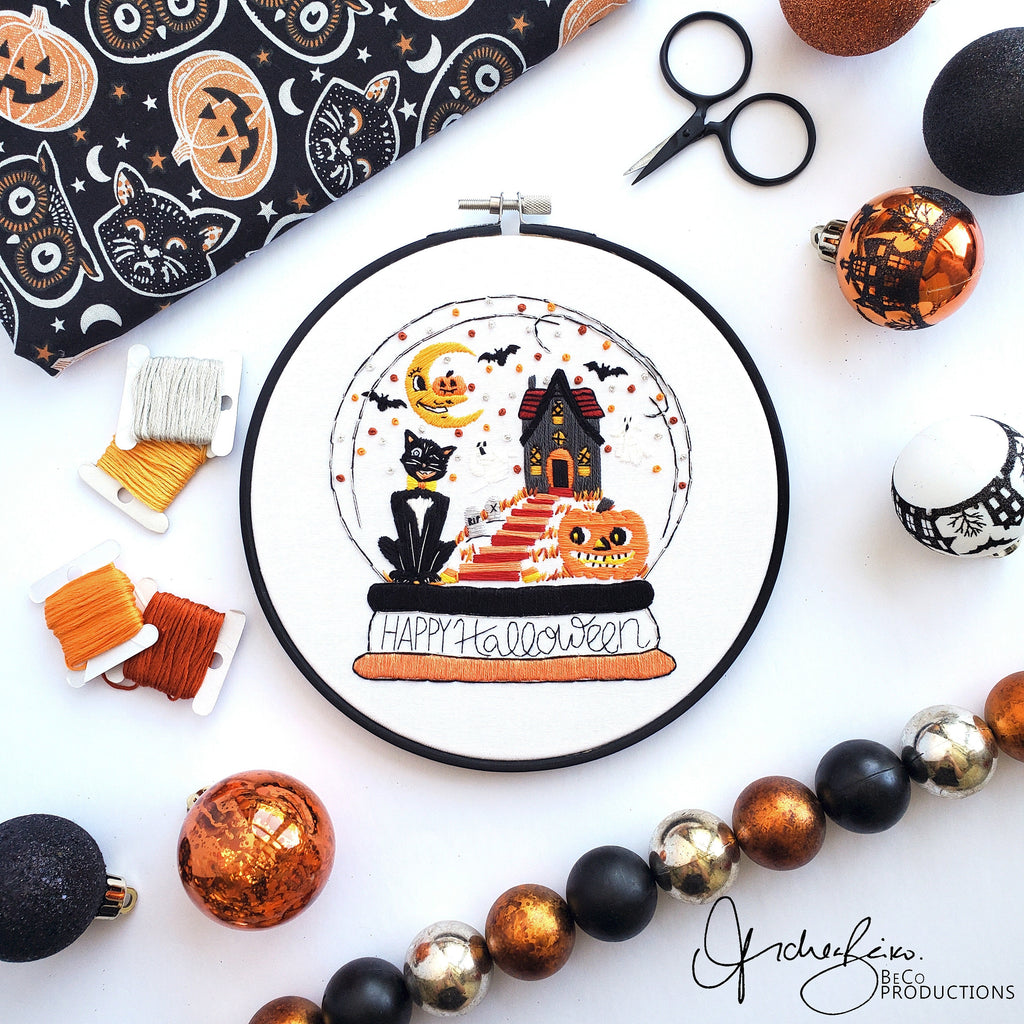 Halloween Embroidery BUNDLE - DIY Digital Download Embroidery Pattern & Guide