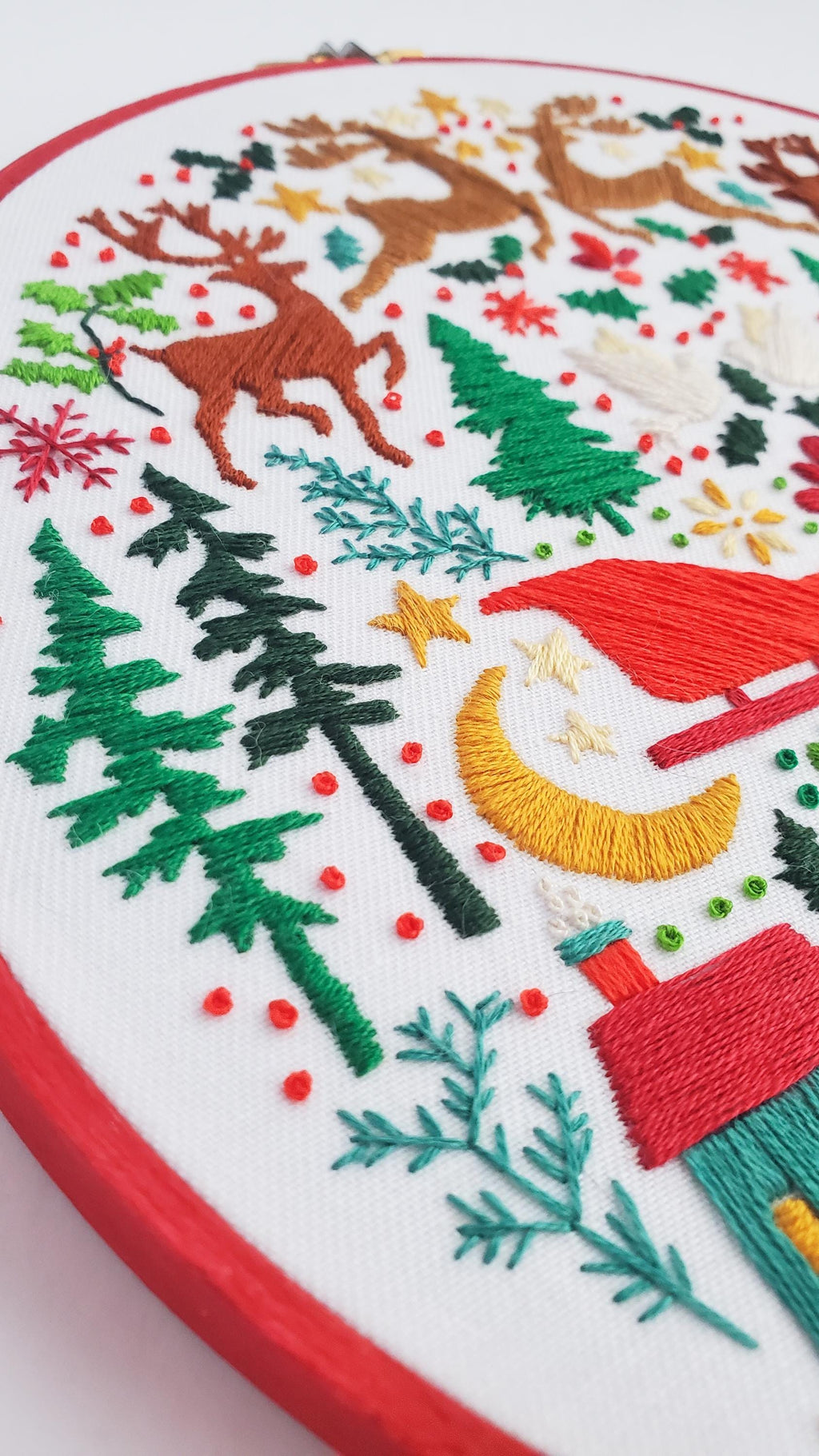 Christmas Folk Art Inspired Series - PDF Digital Download Embroidery Pattern & Guide