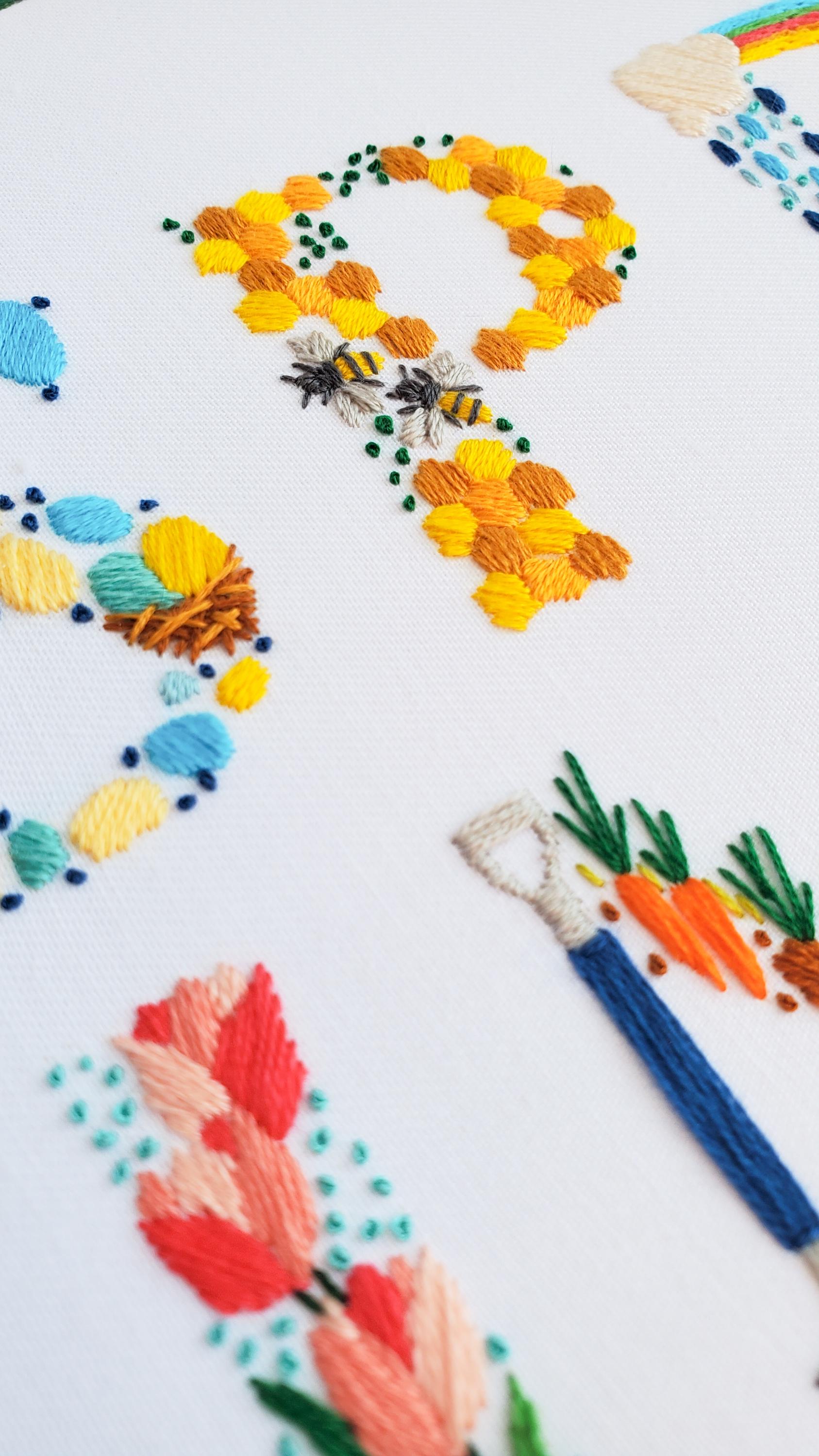 Four Seasons Text BUNDLE - PDF Digital Download Embroidery Pattern & Guide Bundle