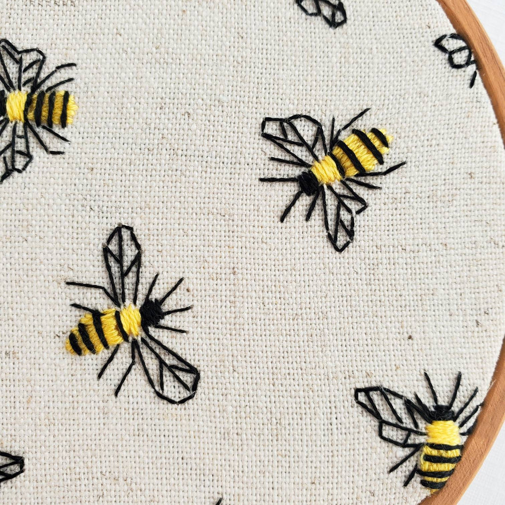 Bee Print - PDF Digital Download Embroidery Pattern & Guide
