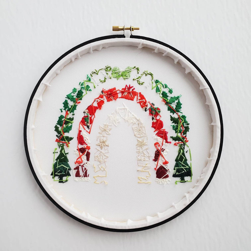 Christmas Rainbow - PDF Digital Download Embroidery Pattern & Guide