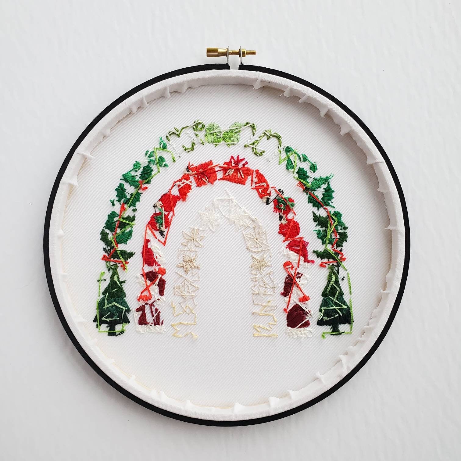 Christmas Rainbow - PDF Digital Download Embroidery Pattern & Guide