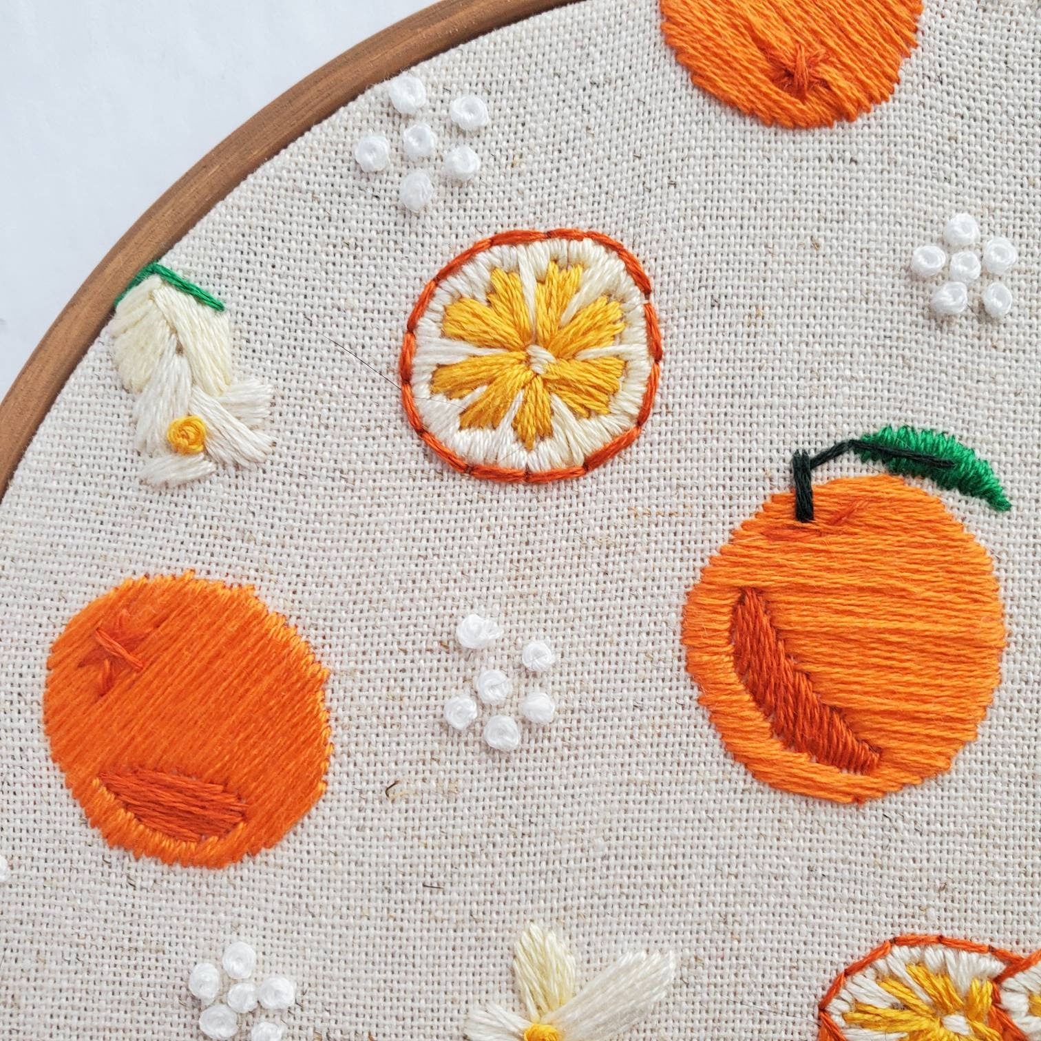 Orange Life Cycle Print - PDF DIgital Download Embroidery Pattern & Guide