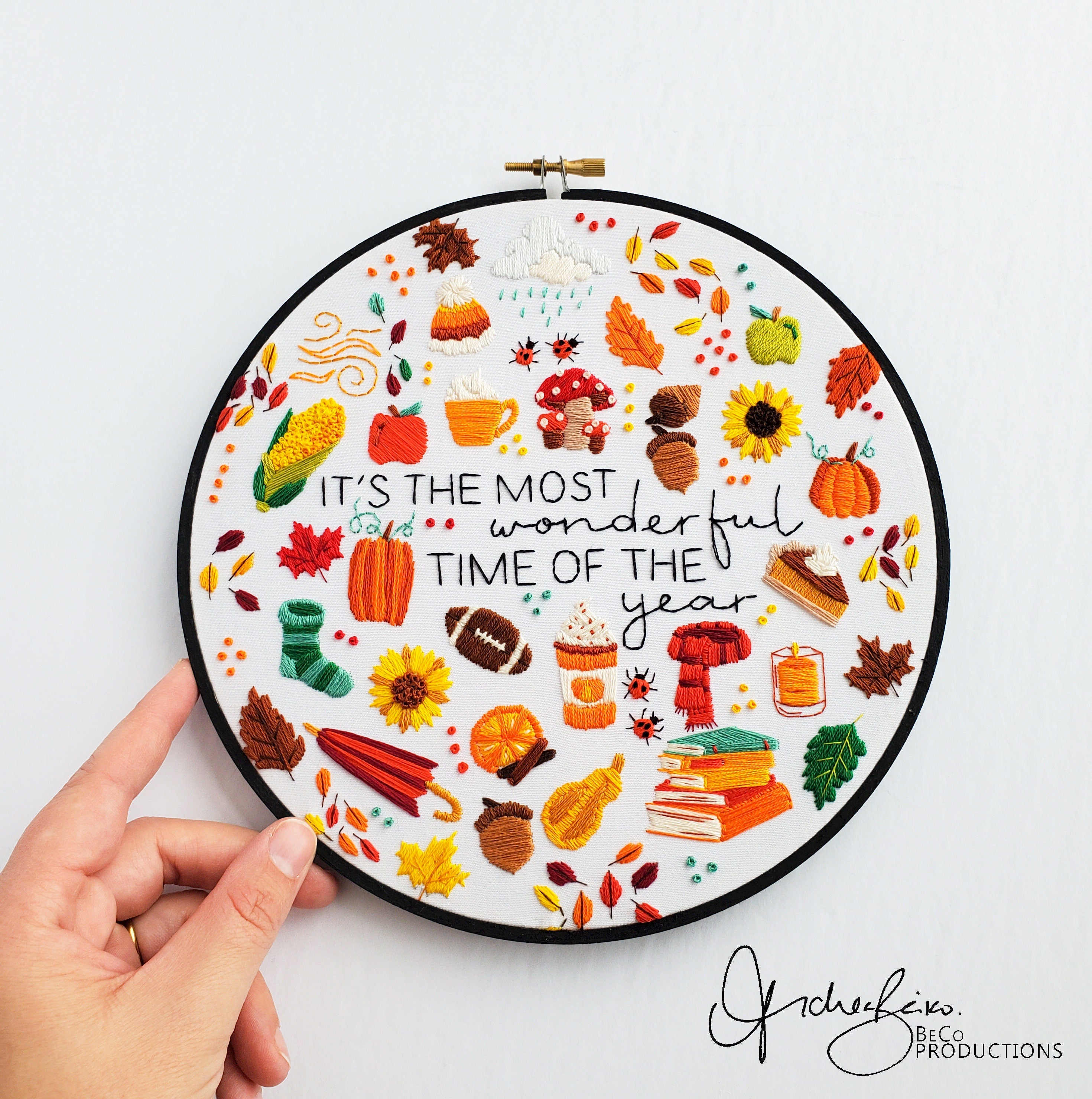 It's The Most Wonderful Time Of The Year - Autumn Edition - PDF Digital Download Embroidery Pattern & Guide