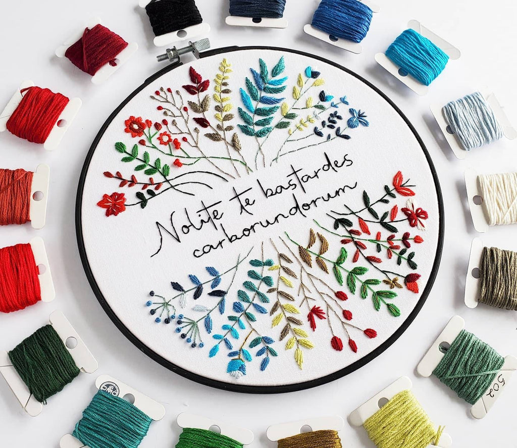 Nolite te Bastardes Carborundorum - PDF Digital Download Embroidery Pattern & Guide