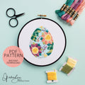 Floral Easter Egg No.01 - PDF Digital Download Embroidery Pattern & Guide