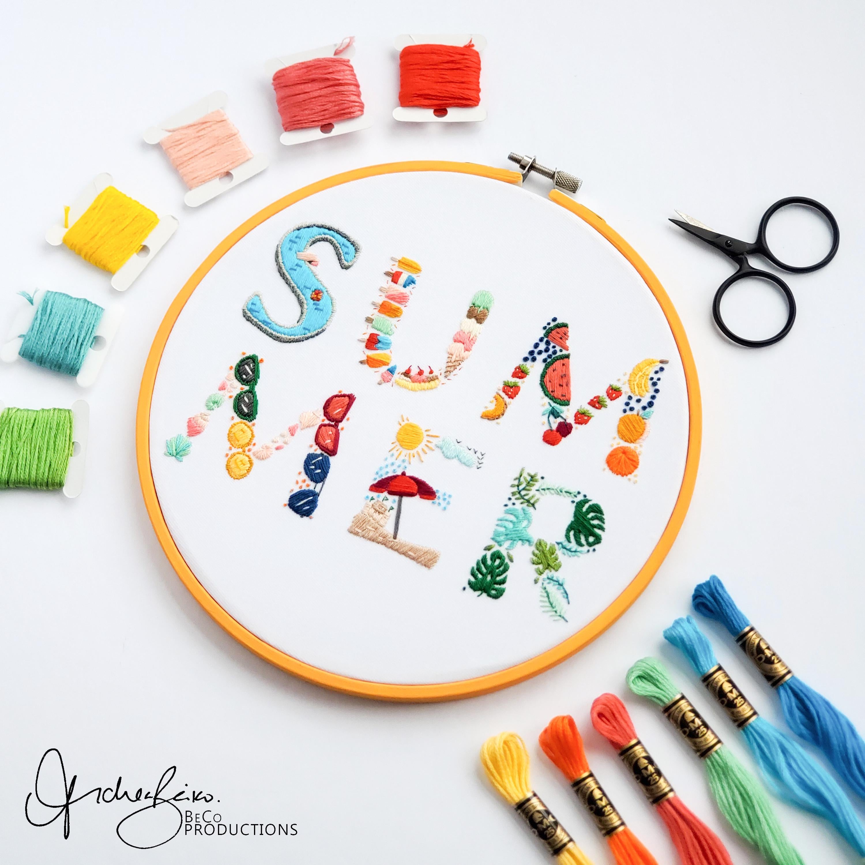 Four Seasons Text BUNDLE - PDF Digital Download Embroidery Pattern & Guide Bundle