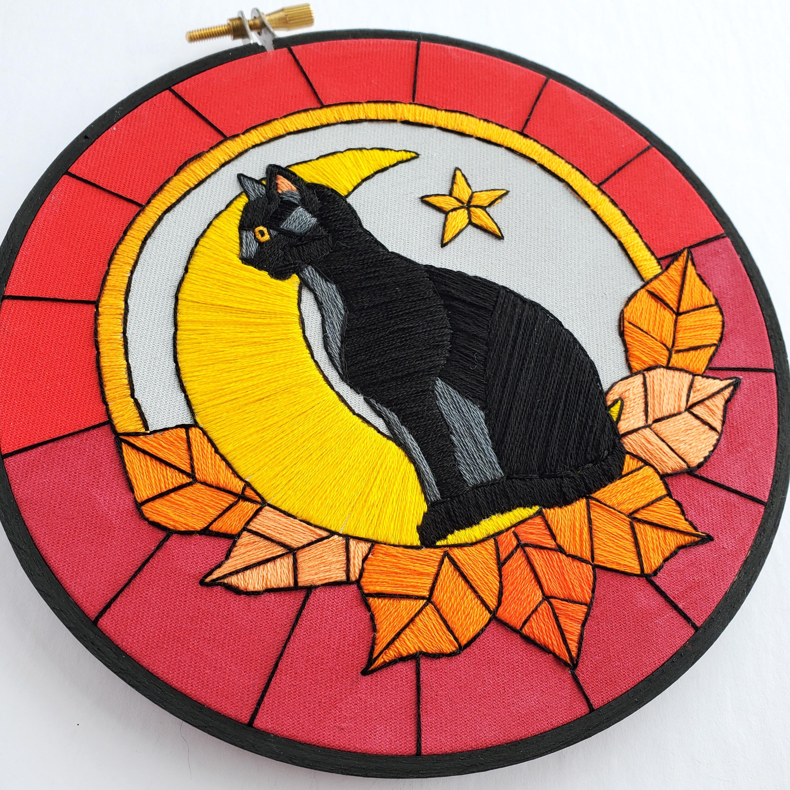 Halloween Stained Glass BUNDLE - PDF Digital Download Embroidery Pattern & Guide