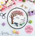 MAY Monthly Series Wreath - PDF Digital Download Embroidery Pattern & Guide