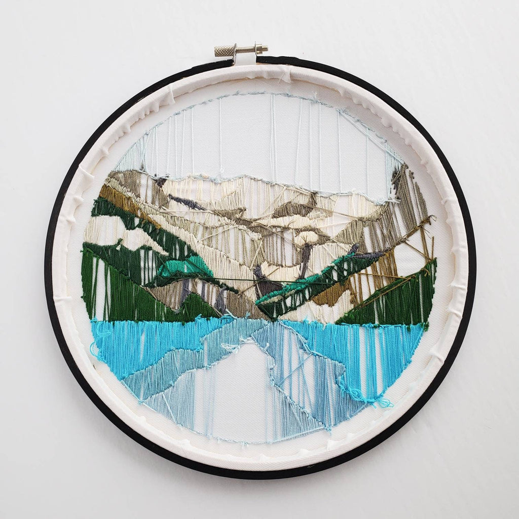 Mountain Landscape No.03 Lake Louise, Banff Alberta - PDF Digital Download Embroidery Pattern & Guide