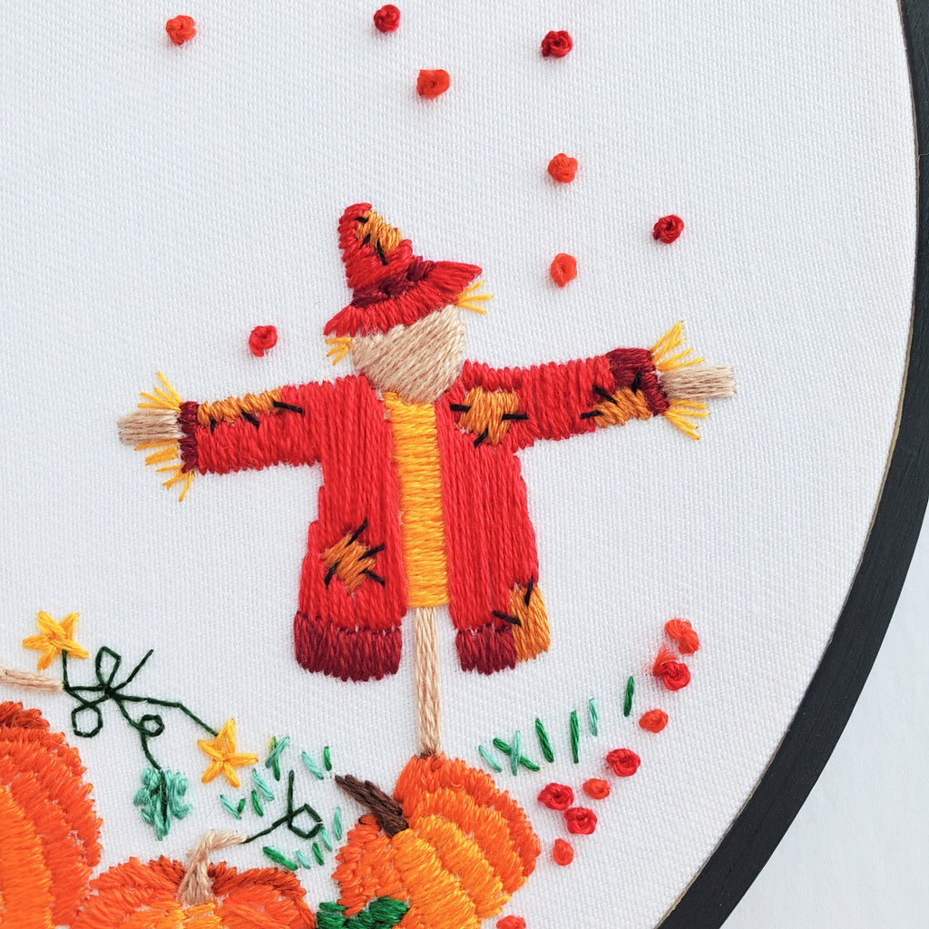 Fall Pumpkin Patch - PDF Digital Download Embroidery Pattern & Guide