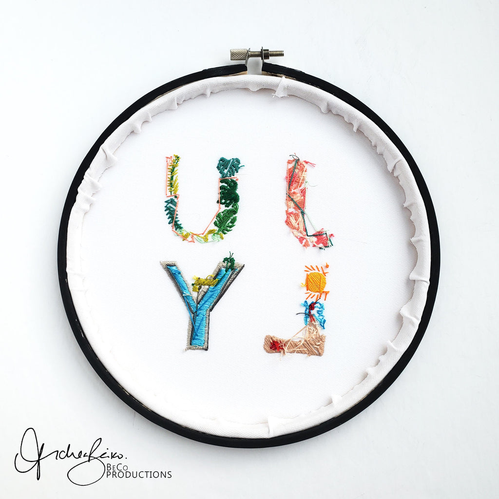 JULY Monthly Text Series - PDF Digital Download Embroidery Series Pattern & Guide