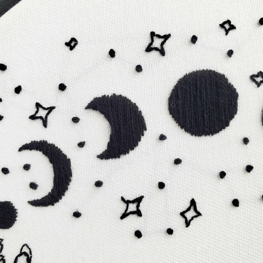 It's Just A Phase Moon Phase - PDF Digital Download Embroidery Pattern & Guide