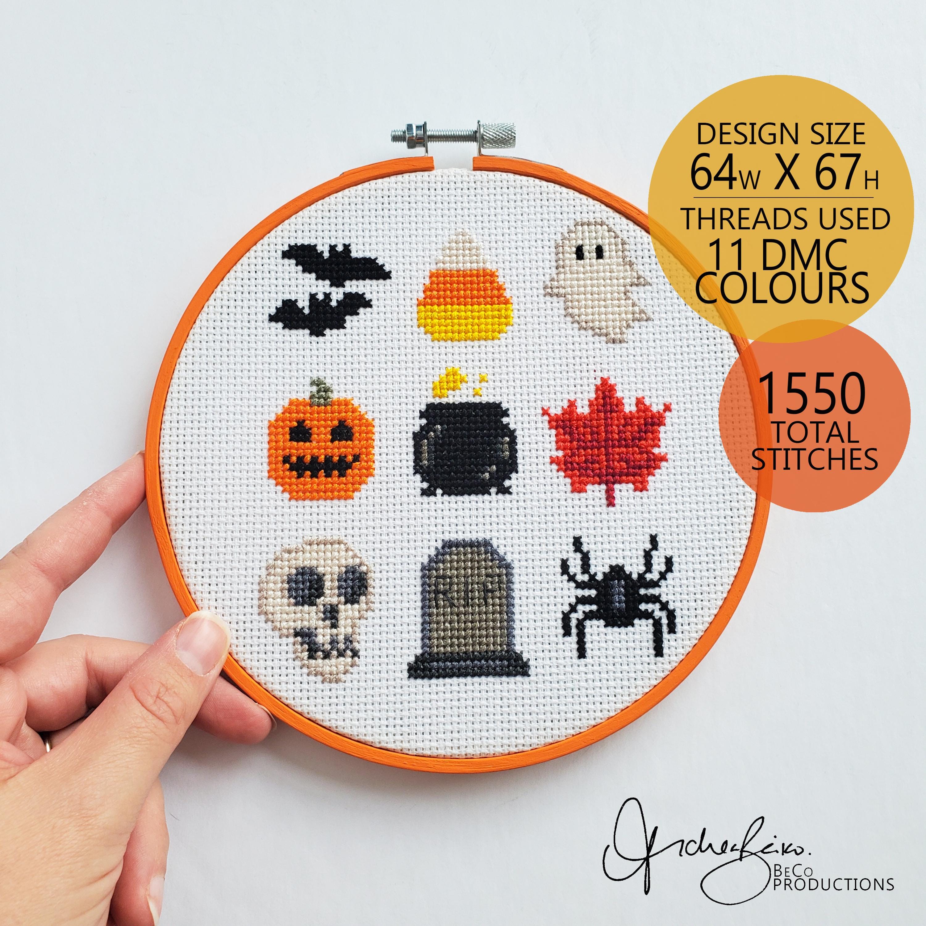 Halloween Starter Pack Grid - PDF Digital Download Cross Stitch Pattern & Guide