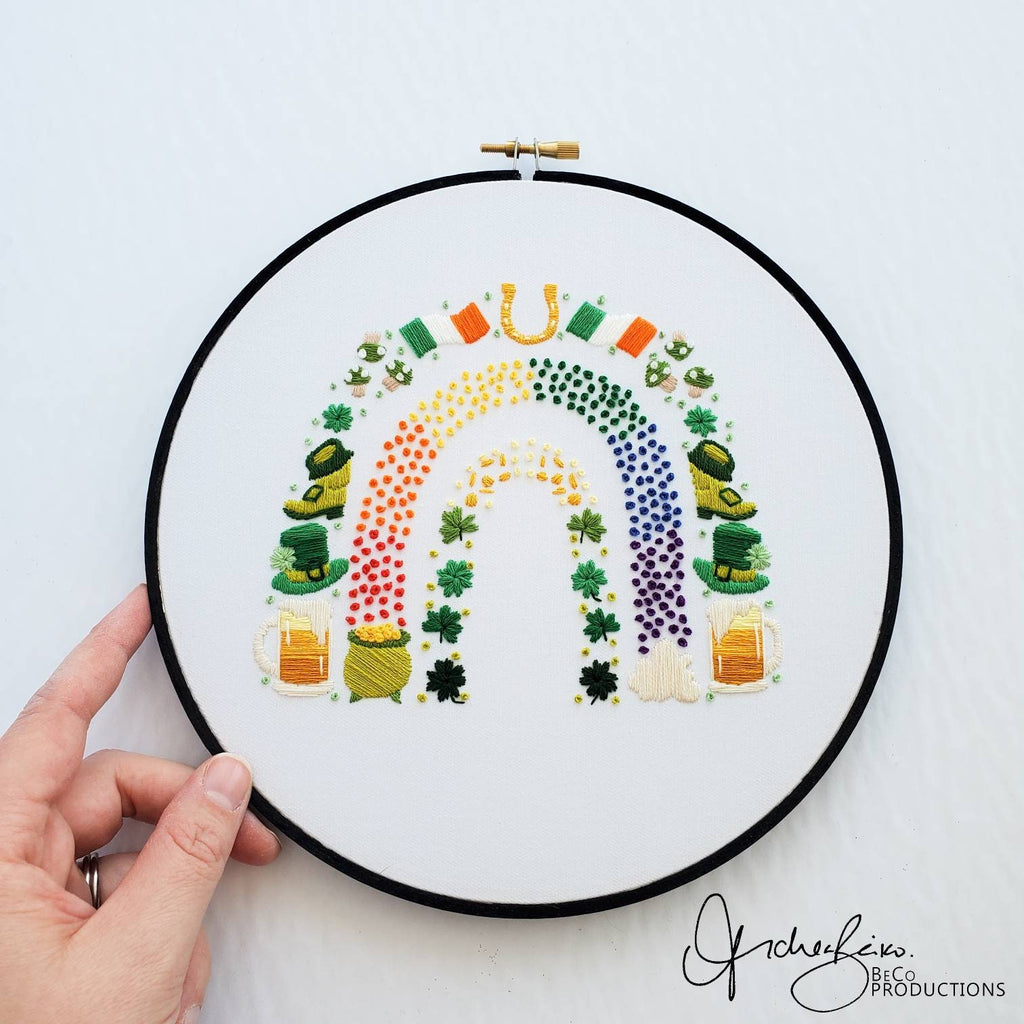 St. Patrick's Day Rainbow - PDF Digital Download Embroidery Pattern & Guide