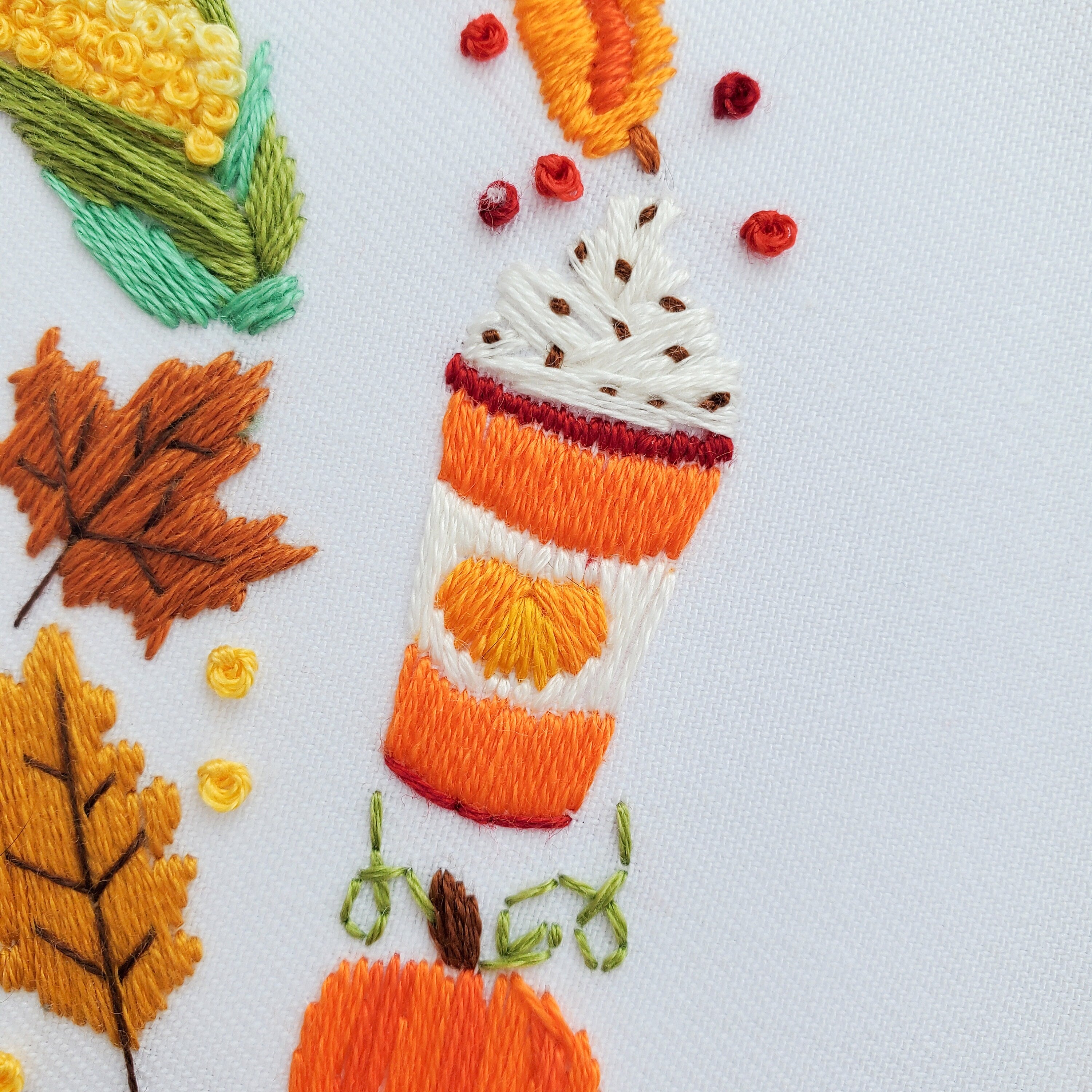 Autumn Rainbow - PDF Digital Download Embroidery Pattern & Guide