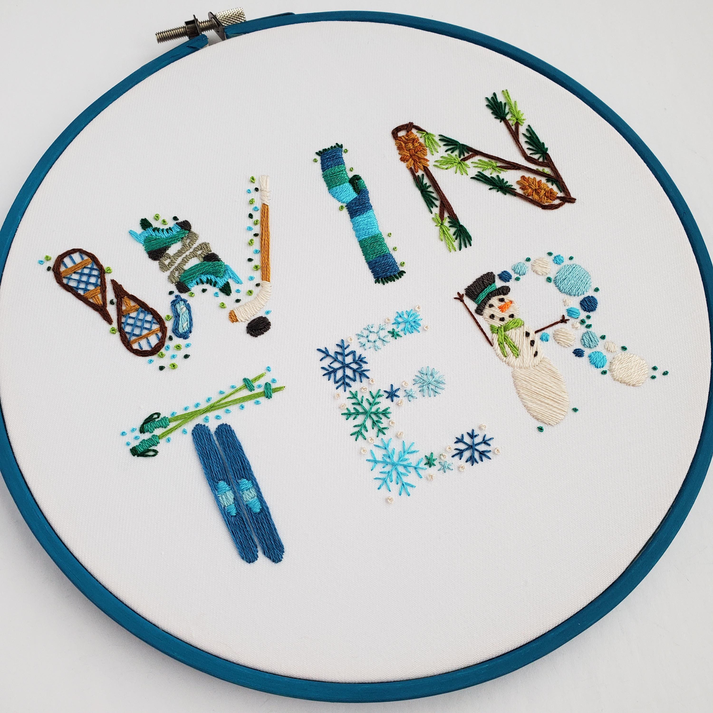 Winter Text - PDF Digital Download Embroidery Pattern & Guide