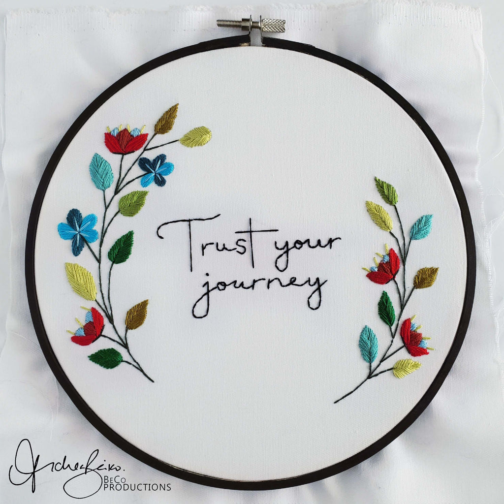 Trust Your Journey - PDF Digital Download Embroidery Pattern & Guide