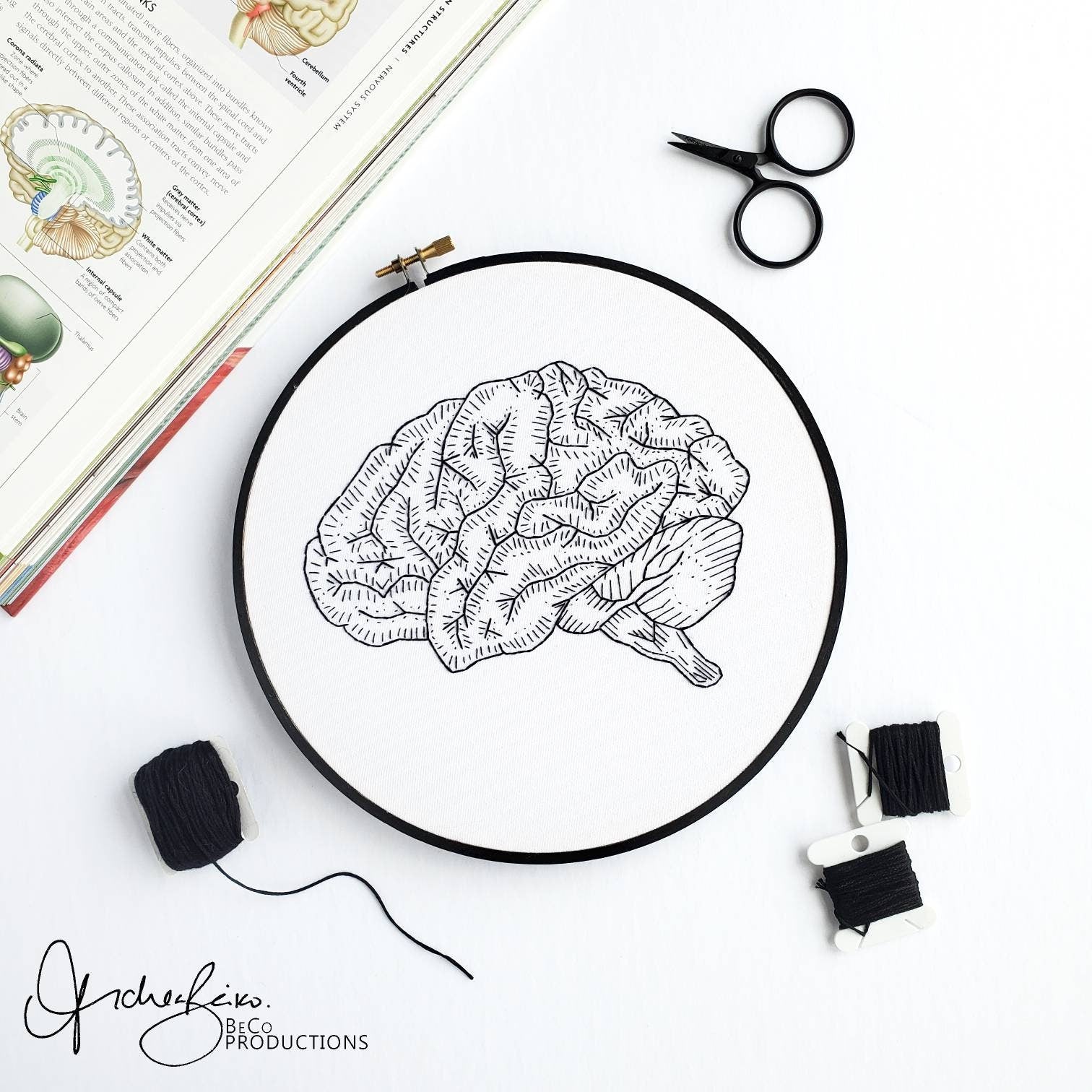 Anatomy Embroidery Series BUNDLE - PDF Digital Download Embroidery Patterns