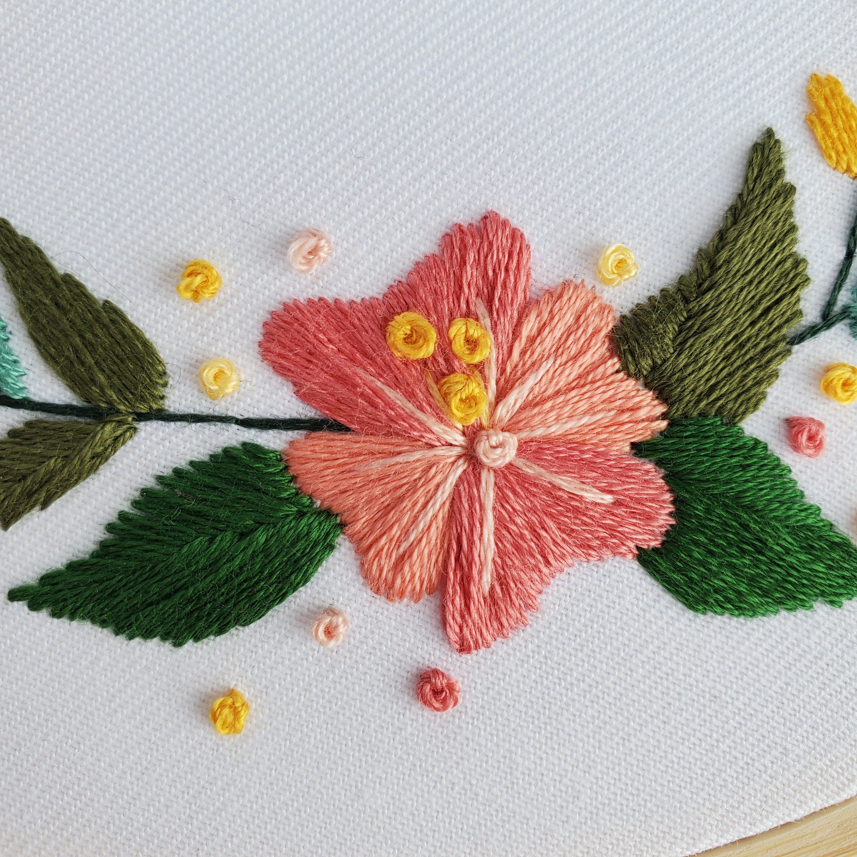 Believe In Yourself Floral Wreath - PDF Digital Download Embroidery Pattern & Guide