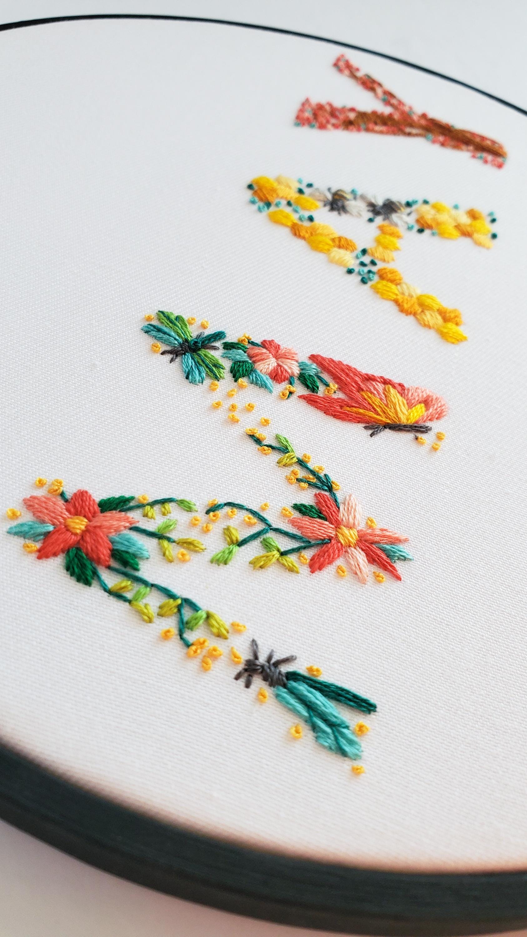 MAY Monthly Text Series - PDF Digital Download Embroidery Series Pattern & Guide