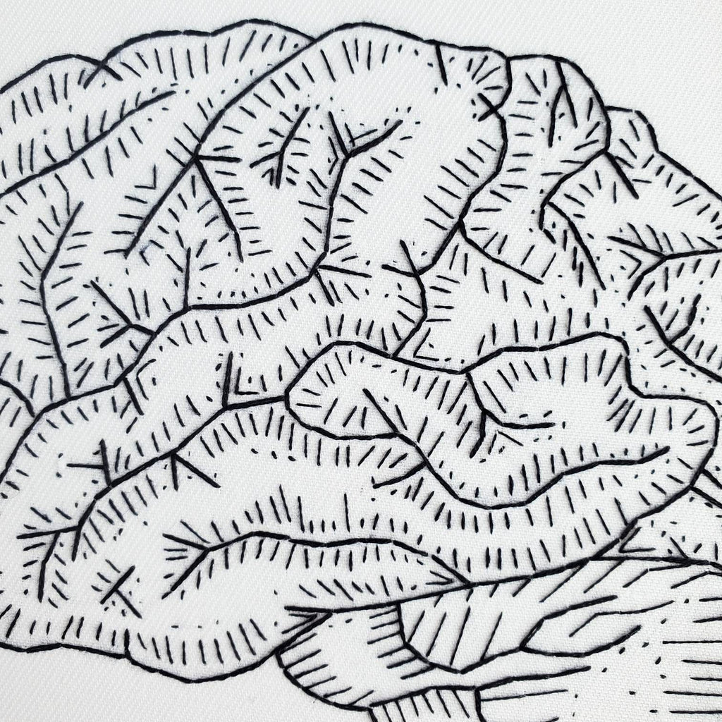 Brain Anatomy - PDF Digital Download Embroidery Pattern & Guide
