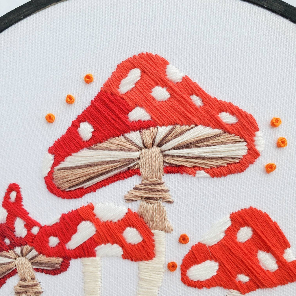 Group of Mushrooms - PDF Digital Download Embroidery Pattern & Guide