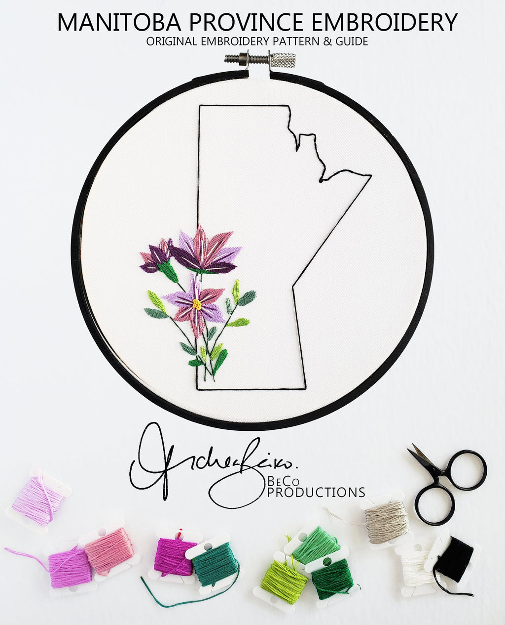 Manitoba Province - PDF Digital Download Embroidery Pattern & Guide
