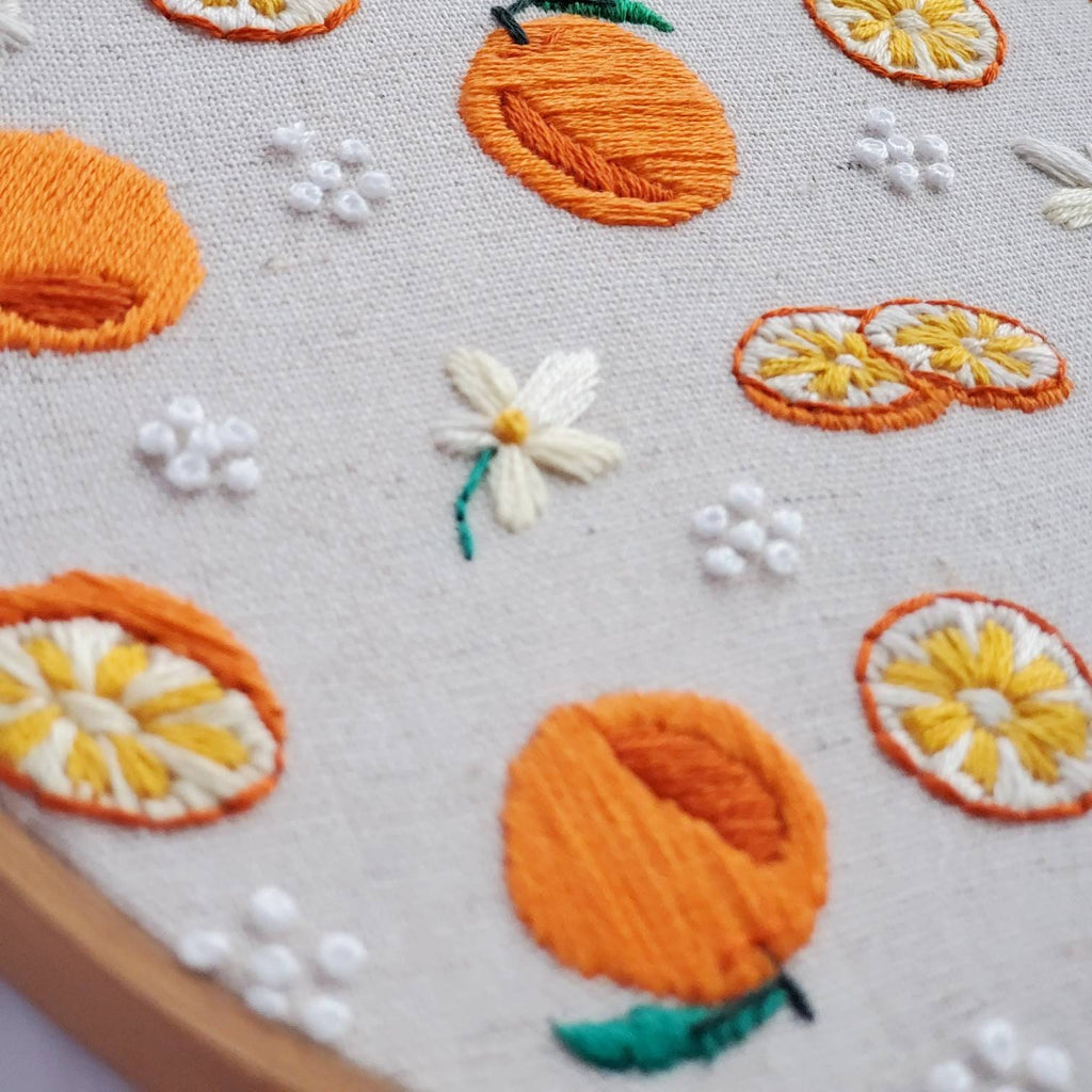 Orange Life Cycle Print - PDF DIgital Download Embroidery Pattern & Guide