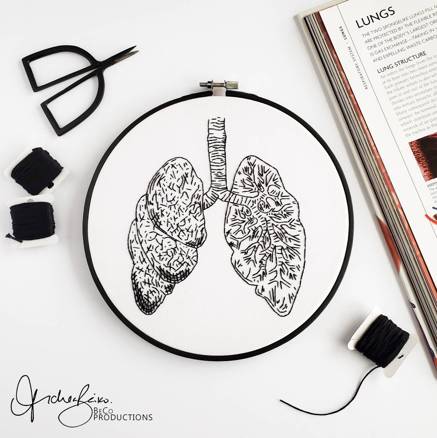 Anatomy Embroidery Series BUNDLE - PDF Digital Download Embroidery Patterns