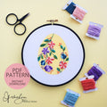 Floral Easter Egg No.02 - PDF Digital Download Embroidery Pattern & Guide
