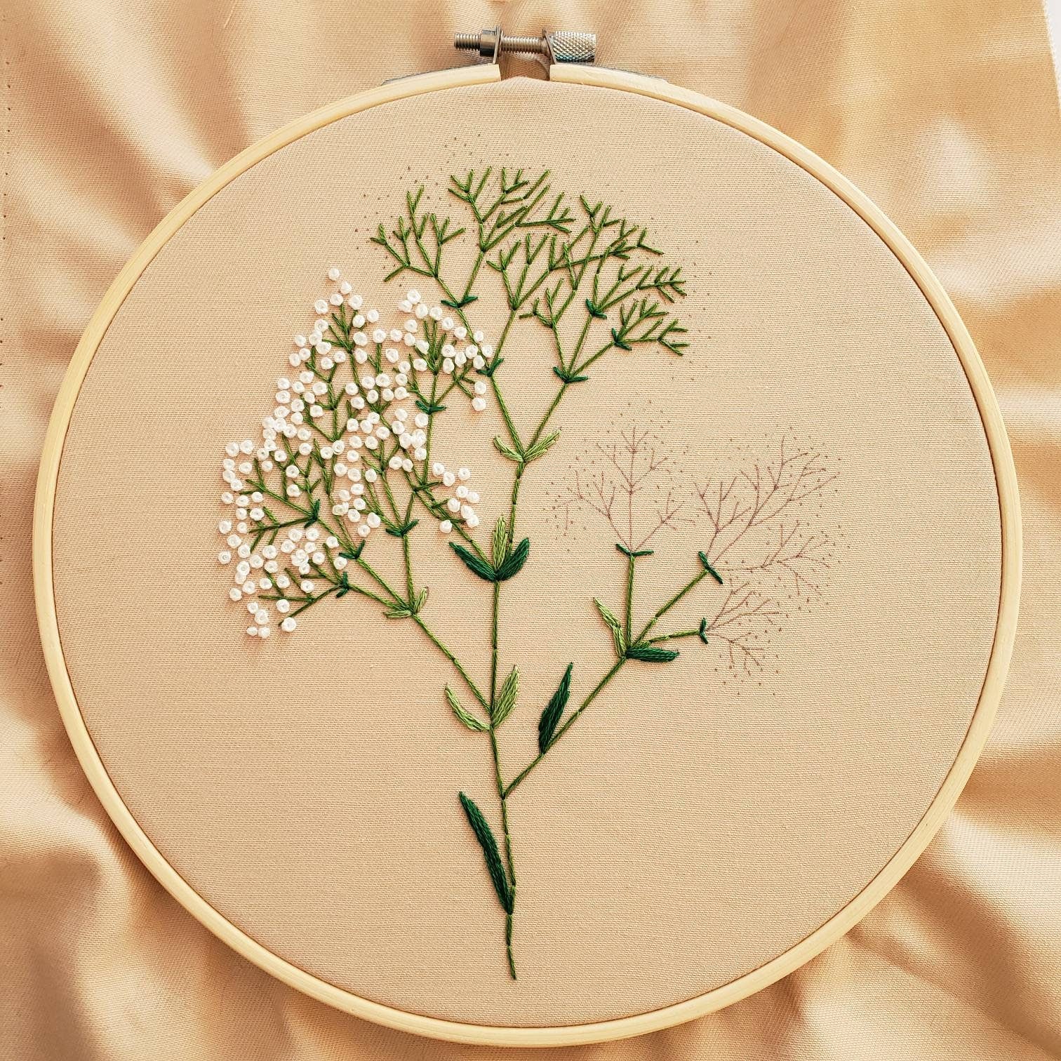 Baby's Breath Floral - PDF Digital Download Embroidery Pattern and Guide