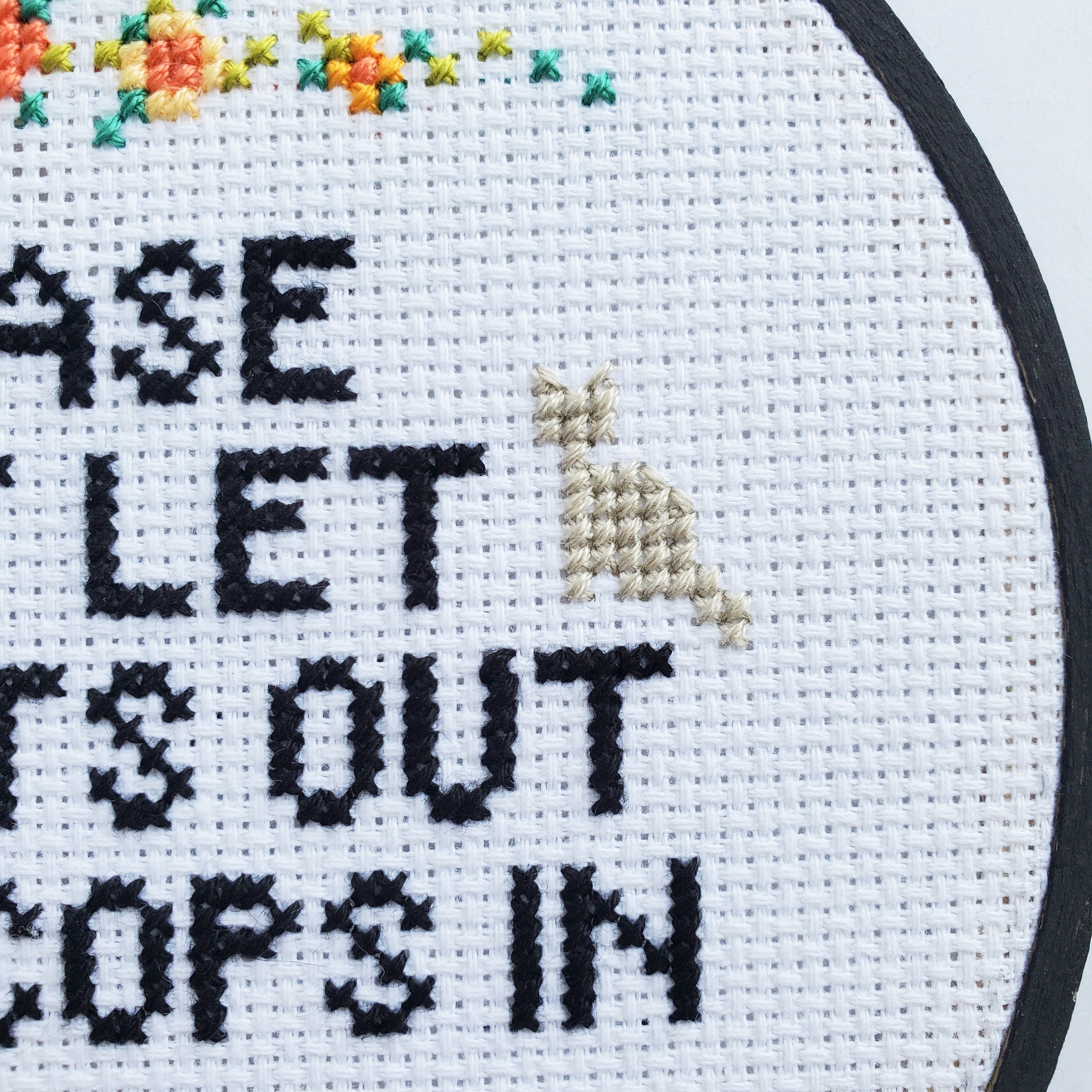 Please Don't Let The Cats Out Or The Cops In - PDF Digital Download Cross Stitch Pattern & Guide